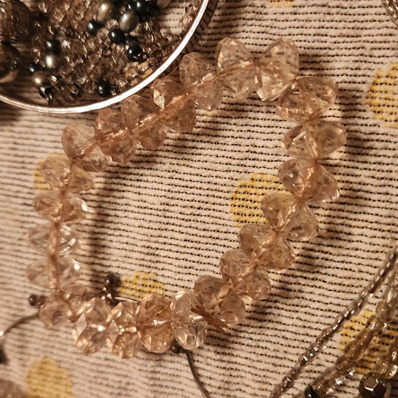 Vintage jewelry fashion lot, silver clear black - Picture 5 of 7